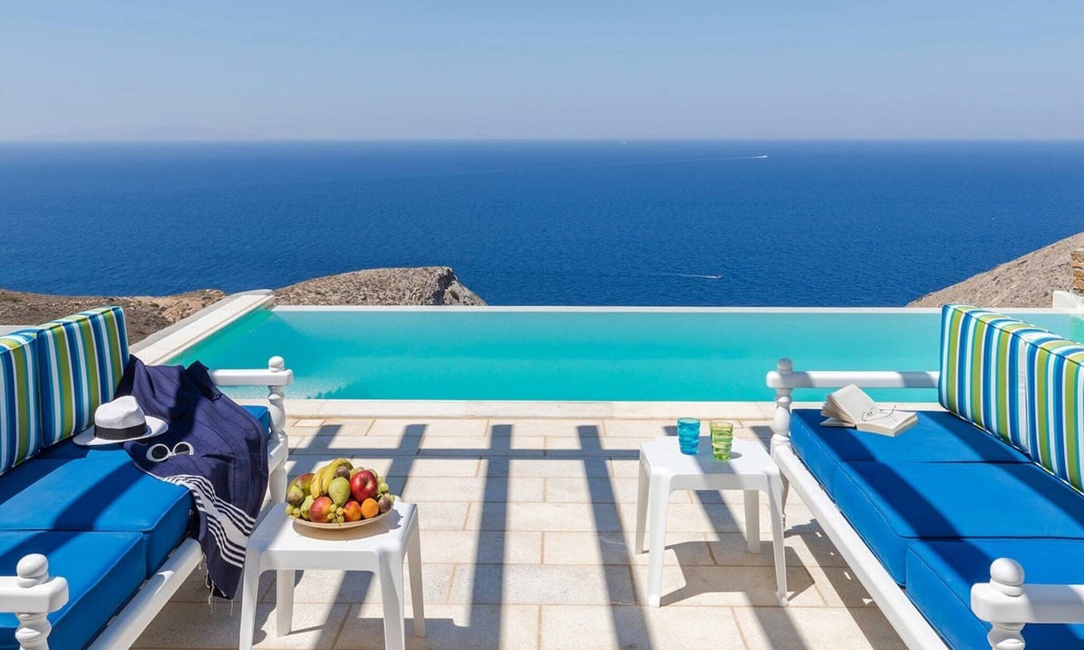 Syros Villa | Aegle Seafront Villa, 3 Bedrooms, Private Infinity Pool, Agios Stefanos, Syros