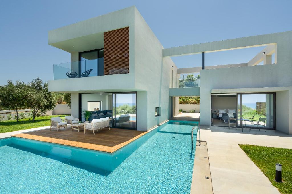 Pyrgos Psilonerou Villa | Avra & Ostria Villa, Pirgos-Villas,Heated pool , amazing sea view