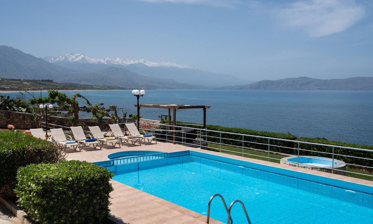 Filaki Villa | Beachfront Family Villa with Private pool, Playground, BBQ & Amazing Sea Views!