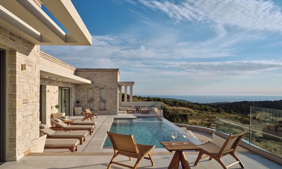 Ano Volimes Villa | Casa Blanca Villa, Pool, SeaViews & Wine Cellar