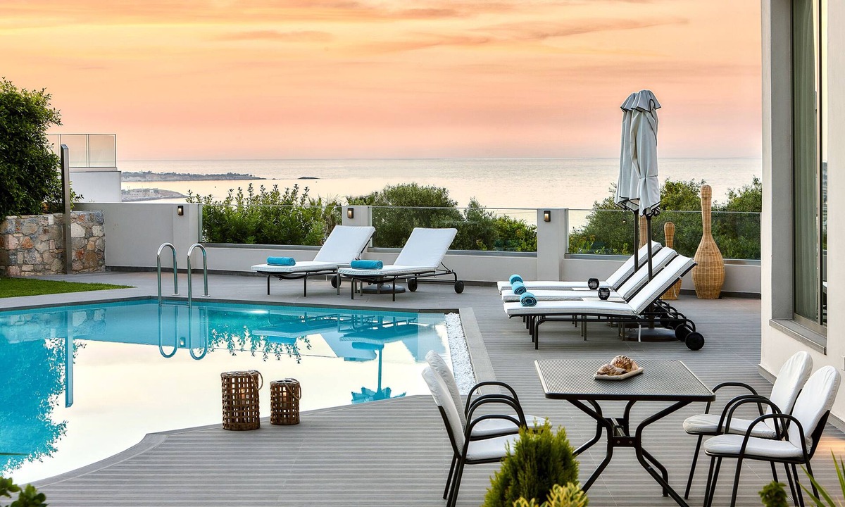Hersonissos Centre Villa | Elegance Villa Sea View with Private Pool