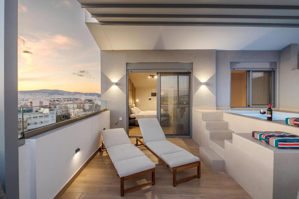 Moschato-Tavros Apartment | Elite Penthouse with Heated Pool and SkylineView