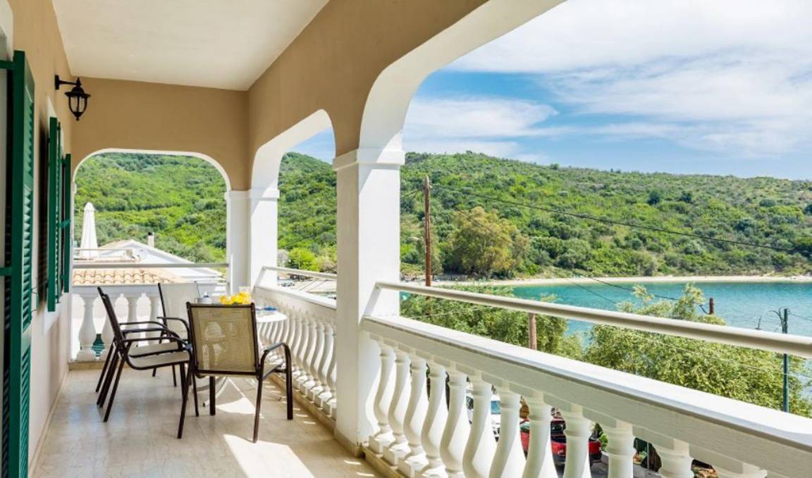 Agios Stefanos Apartment | Evanna: Walk to Beach, Sea Views, A/C, WiFi, Car Not Required - 3425