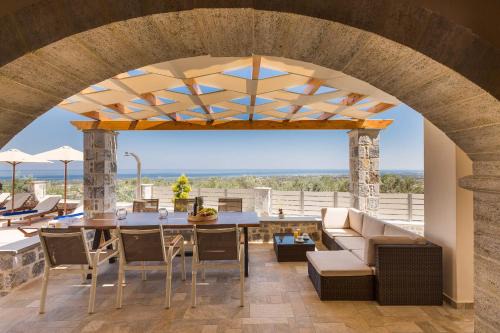Kirianna Villa | Family Villa Katifes w/Private Pool, BBQ area and Sea View