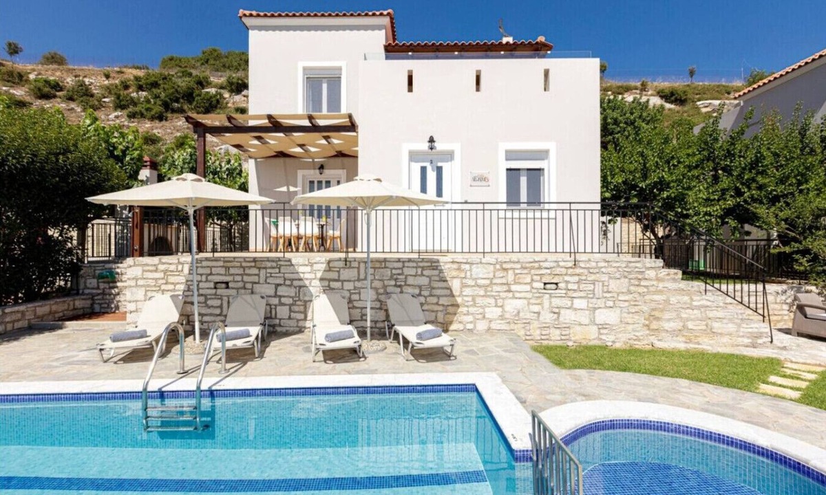 Agia Triada Villa | Family Villa with Private Pool, Play Area & BBQ