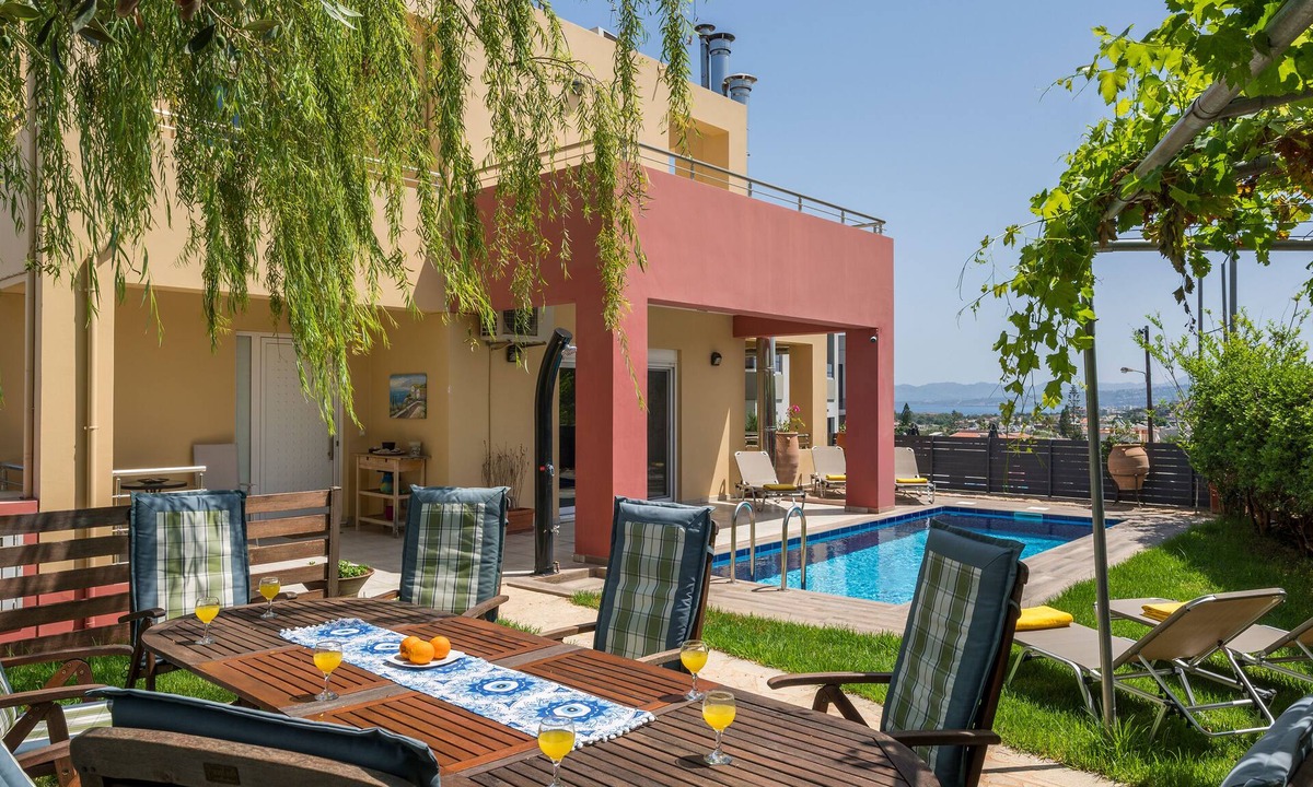 Kato Galatas Villa | Kalamaki Boutique Villa, Heated Pool, 5' From Beach