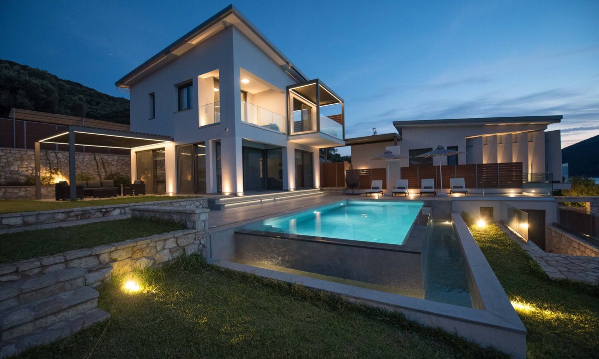 Meganisi Villa | Mrs Grey luxury villa is a modern with its own private beach