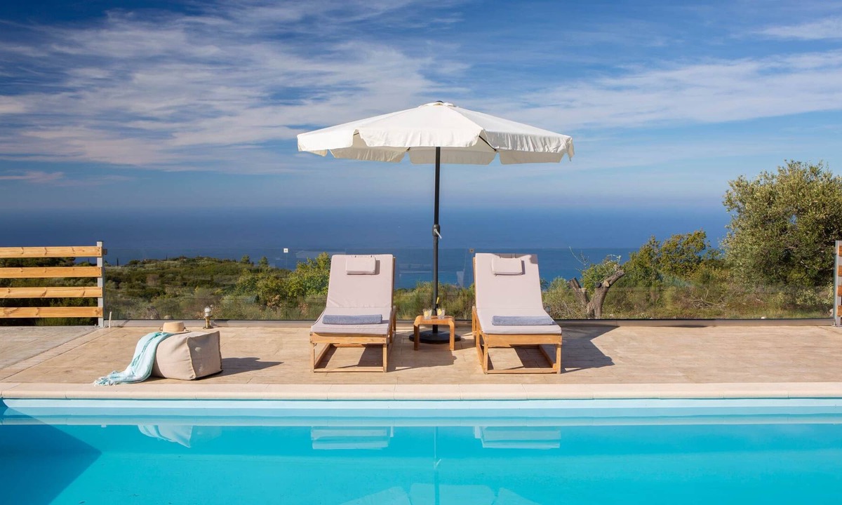 Kalamitsi Villa | New modern Villa Freya overlooking Ionian Sea