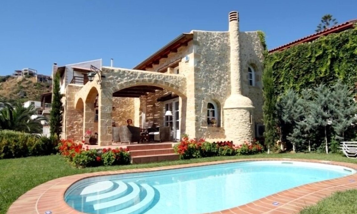 Platanias Town Villa | Rock House's Villa Melody, Secluded Villa with private swimming pool and garden