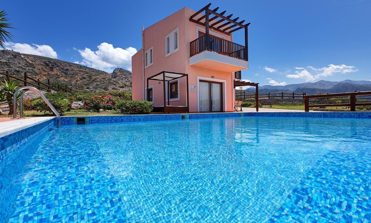 Milatos Beach Villa | Spacious 3-Bedroom Pool Villa with sea and mountain views 47km from Heraklion(G)