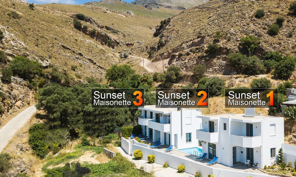 Mariou Villa | Sunset maisonette 1,pool,Near tavern and Plakias