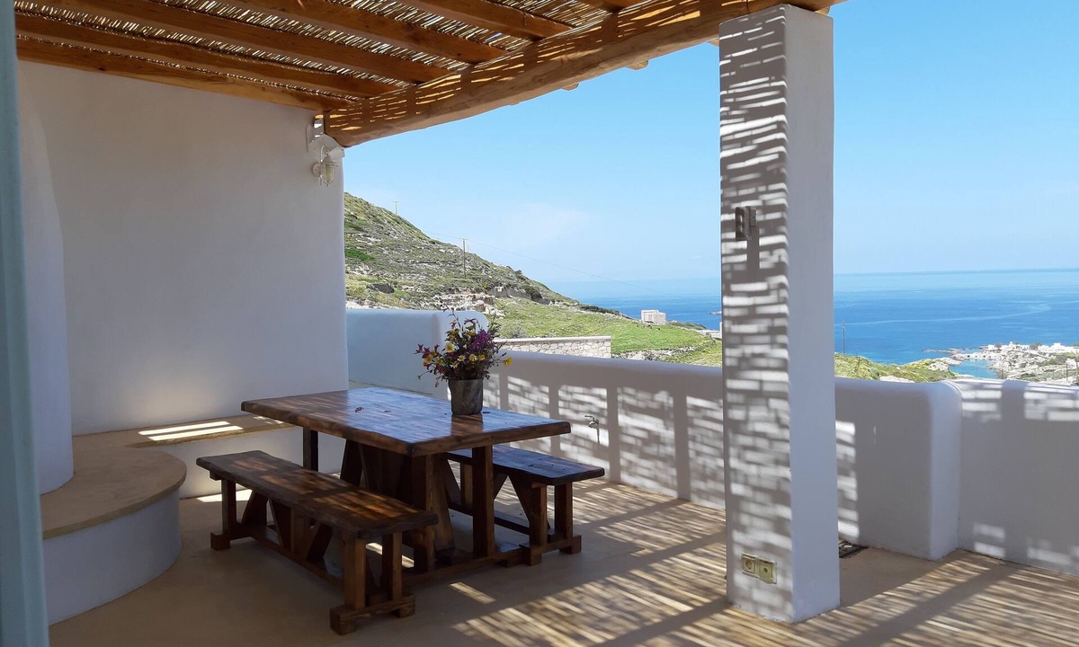 Milos House | "Unique Sea View" traditionally decorated,minimal villa,huge terraces ocean view