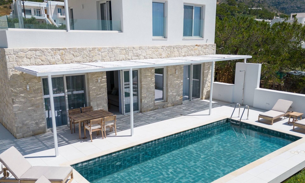 Achlia House | villa with private pool with sea & mountain views