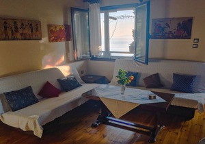 A first floor beachfront apartment at Metamorfosi Sithonia for 5 guests