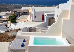 Luxury Santorini Villa | Villa Elysian Tria | Private Plunge Pool | Sea & Village View | 1 Bedroom.