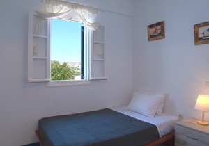 maya apartment sea front aparent in the center of ampelas paros
