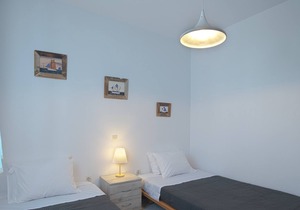 maya apartment sea front aparent in the center of ampelas paros