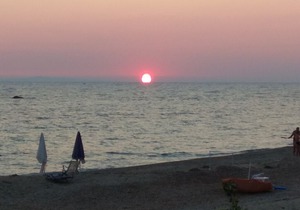 Right next to the sea