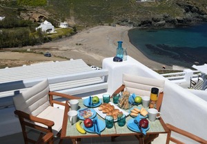 Superior Beachfront Apartment 1 with view to the Aegean Sea
