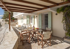 Yellow house lower, Kaminaki Beach Corfu, ionian islands