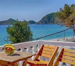 Ferienwohnung Meerblick Direkt Strand Von Agios Georgios Pagon 