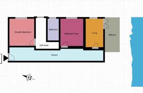Katavolos Apartment | 70 m² Apartment ∙ 2 bedrooms ∙ 5 guests