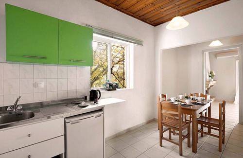 Barbati Apartment | Apartment with sea views in complex with pool and restaurant.