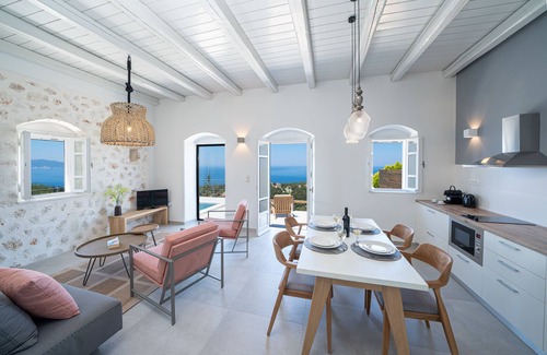 Tzamarelata Villa | Blue Horizon-Modern Villa private pool great view
