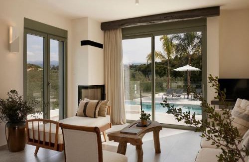 Prinos Villa | Gorgeous Crete Villa 4 Bedrooms Villa Psínthos Terrace With Two Private Pools Bbq Rethymno