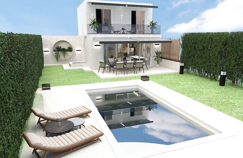 Kriopigi Villa | HARMONY LUXURY VILLA with ENDLESS POOL. Pet -Friendly