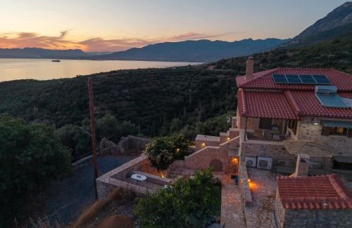 Kalamata Villa | Niki's Tower - Serene Seaview Stone Getaway