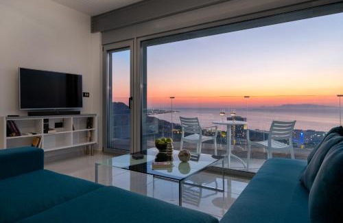 Petaloudes Apartment | Rhodes Skyline Suite with out Door Jacuzzi Sea View A2