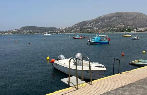 Palaia Fokaia Apartment | Seafront Penthouse Stunning Views Massive Balconies