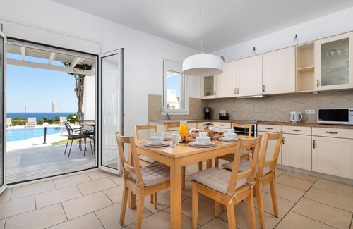 Lindos Villa | Villa Melodia 4 Bedroom Villa Private Pool, Seaview, Pool Table, Table Tennis