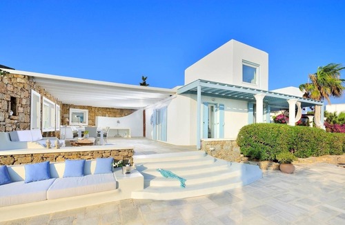 Platis Gialos Villa | 5* Infinite sea-view 4 BR private hot spa, proximity to 5 beaches