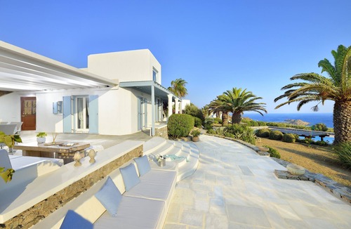 Platis Gialos Villa | 5* Infinite sea-view 4 BR private hot spa, proximity to 5 beaches