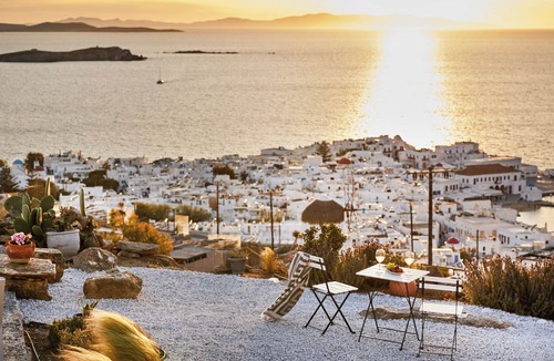 Mykonos Town House | Amazing Panoramic View From New Port Up To The Famous Windmills And Beyond