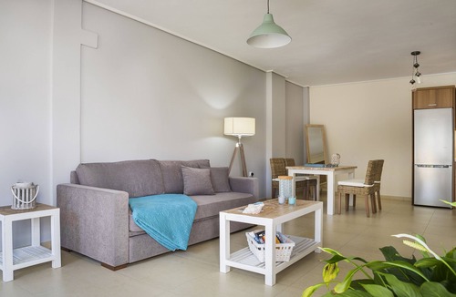 Karavomylos Apartment | Apartment Lilly, brand new apartment with communal pool, 10 meters from sea