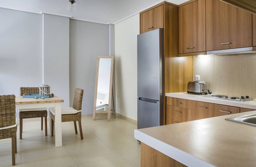 Karavomylos Apartment | Apartment Lilly, brand new apartment with communal pool, 10 meters from sea