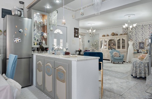 Kalymnos Town Apartment | Apartment 'Maison De Couture' with Mountain View, Private Garden and Air Conditioning