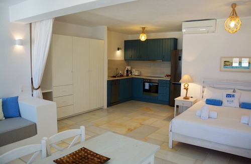 Krotiri Apartment | Apartment named "Faragas" Sea View, Pool, Basketball Court at Krotiri, Studio