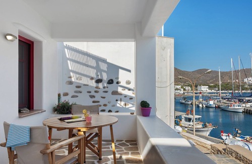 Katapola Apartment | Apartment 'Nicolas House 2' with Sea View, Private Terrace and Air Conditioning