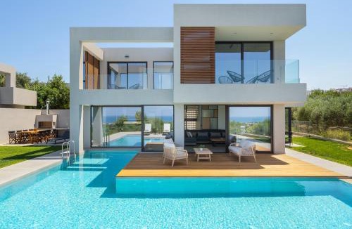 Pyrgos Psilonerou Villa | Avra & Ostria Villa, Pirgos-Villas,Heated pool , amazing sea view