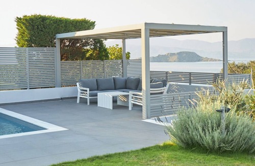 Katakali Villa | Beach front villa with private sea water pool & amazing sea view to Saronic golf