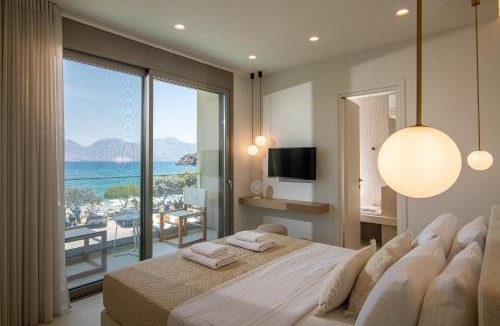 Ammoudara Villa | Beachfront Villa Edem Dedicated Beach Space - Heated Pool