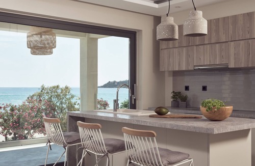 Alykes Villa | Beachfront Villa right onto sandy Alykes Beach