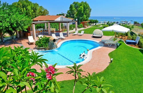 Lardos Villa | Beachfront Villa with Private Pool in Pefkos, Lindos, Rhodes. "Villa-Angelina".