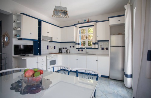 Plaka Villa | Beautiful single villa with two floors surrounded with garden close to the beach