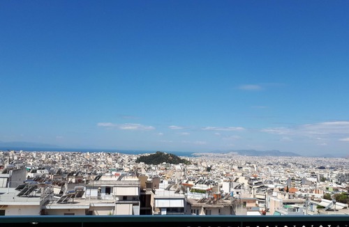 Vyronas Apartment | BirdsEye View, Acropolis from above, Top 7th floor