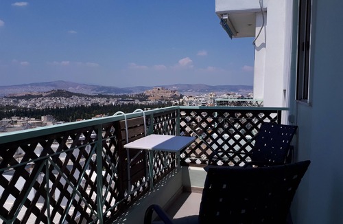 Vyronas Apartment | BirdsEye View, Acropolis from above, Top 7th floor